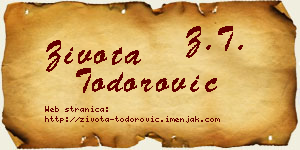 Života Todorović vizit kartica